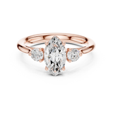 Gold Ring DDLR-726, Rose Gold, view 4
