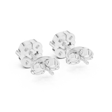 Gold Earrings 9-10064E, White Gold, view 3
