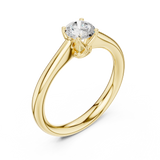 Gold Ring DDLR-565, Yellow Gold, view 2