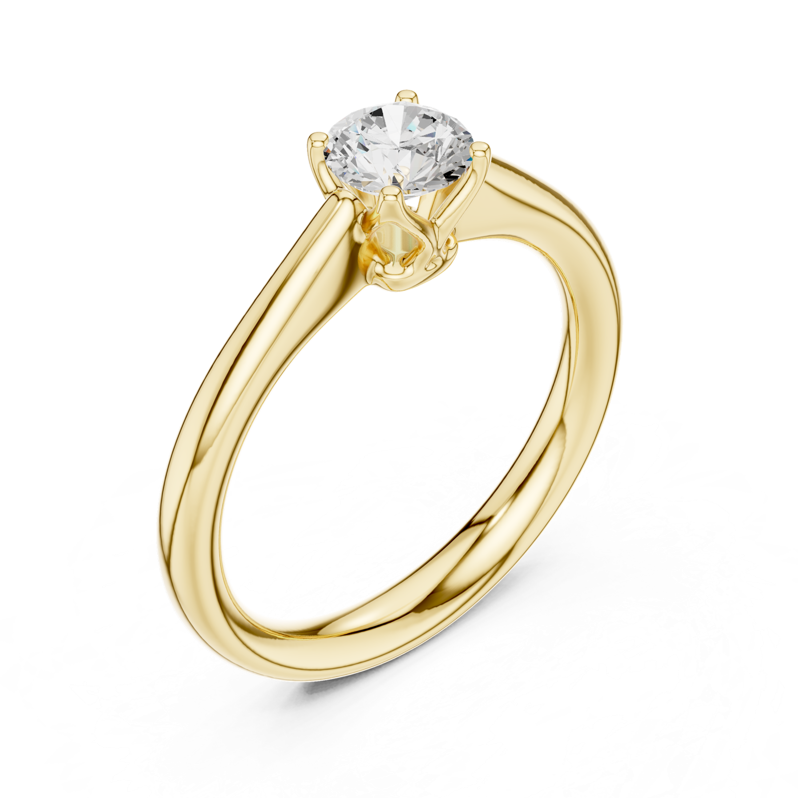 Gold Ring DDLR-565, Yellow Gold, view 2