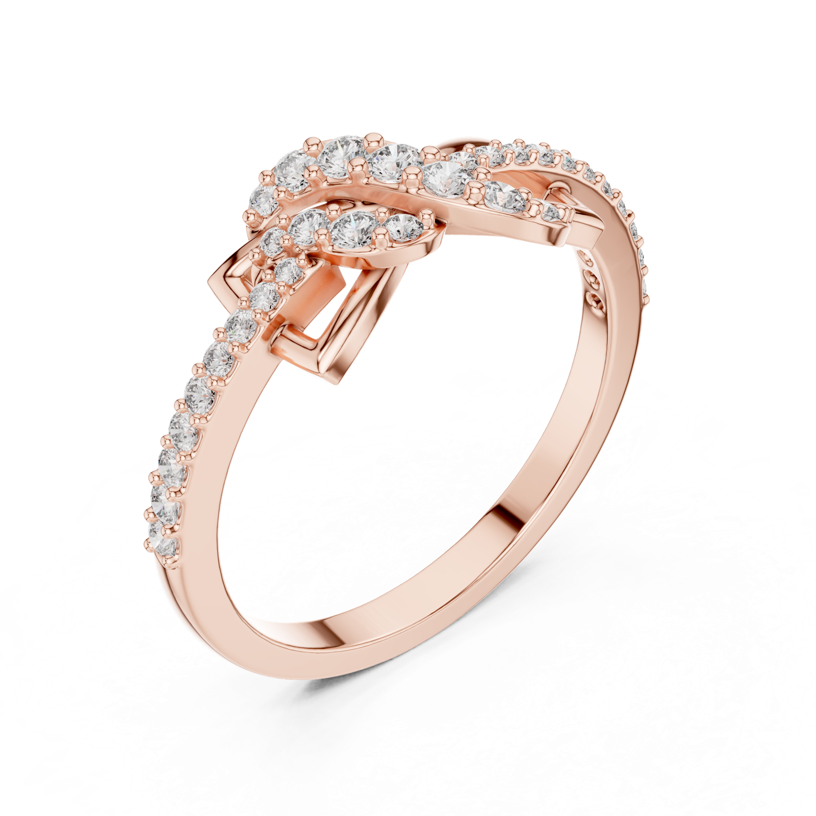 Gold Ring LR-01 (82), Rose Gold, view 2