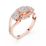 Gold Ring 19-120015L, Rose Gold, view 2