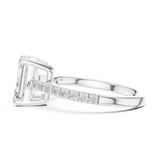 Gold Ring DDLR-039, Emerald center stone, White Gold, view 3