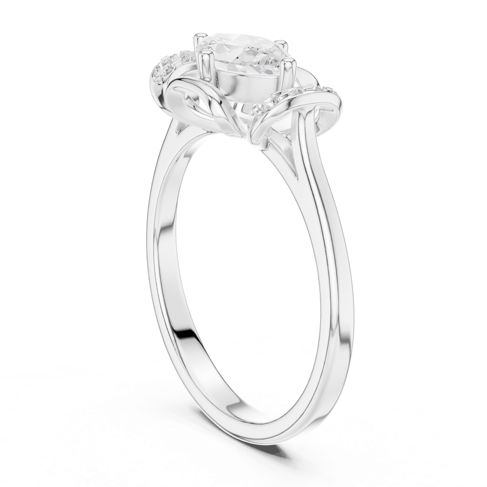 Gold Ring DDLR-509, White Gold