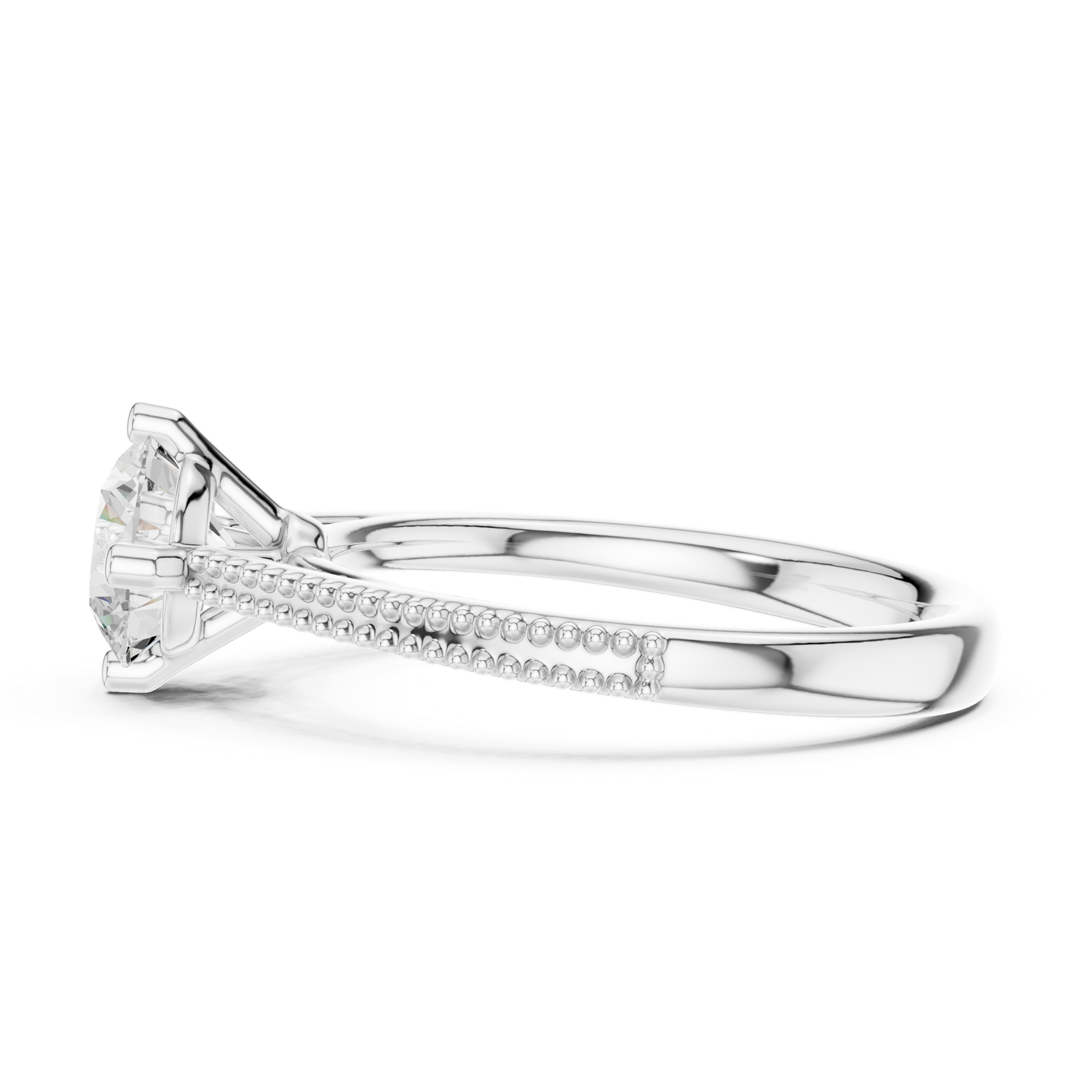Gold Ring DDLR-647, White Gold, view 3