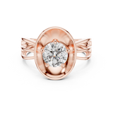 Gold Ring LR-0096, Rose Gold, view 4