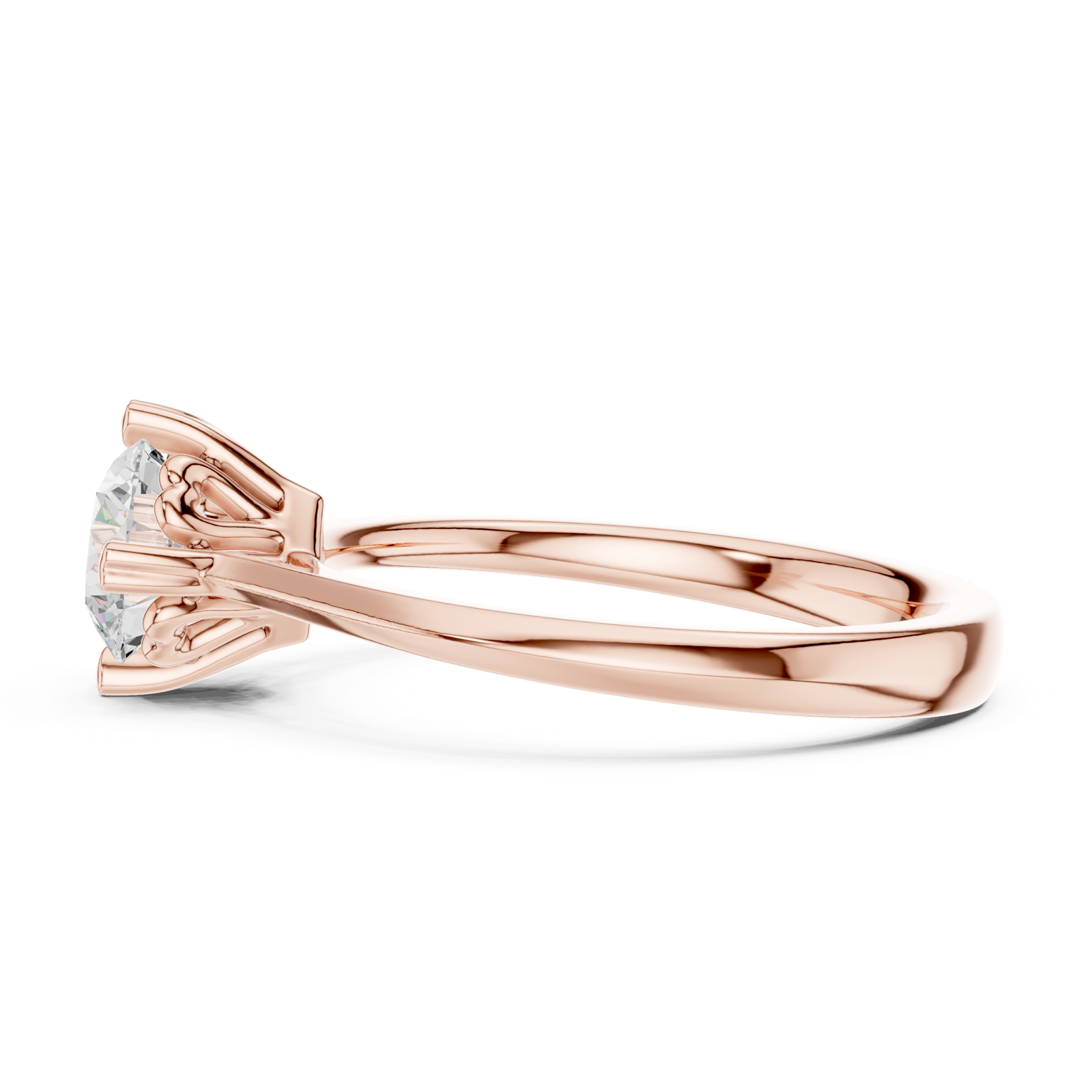 Gold Ring DDLR-546, Rose Gold, view 3