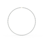 14K Solid Gold Lab Diamond Tennis Necklace, Yellow Gold