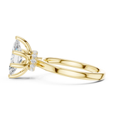 Gold Ring DDLR-176, Marquise center stone, Yellow Gold, view 3