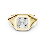 Gold Jewelry L36-4, Asscher center stone, Yellow Gold, view 4