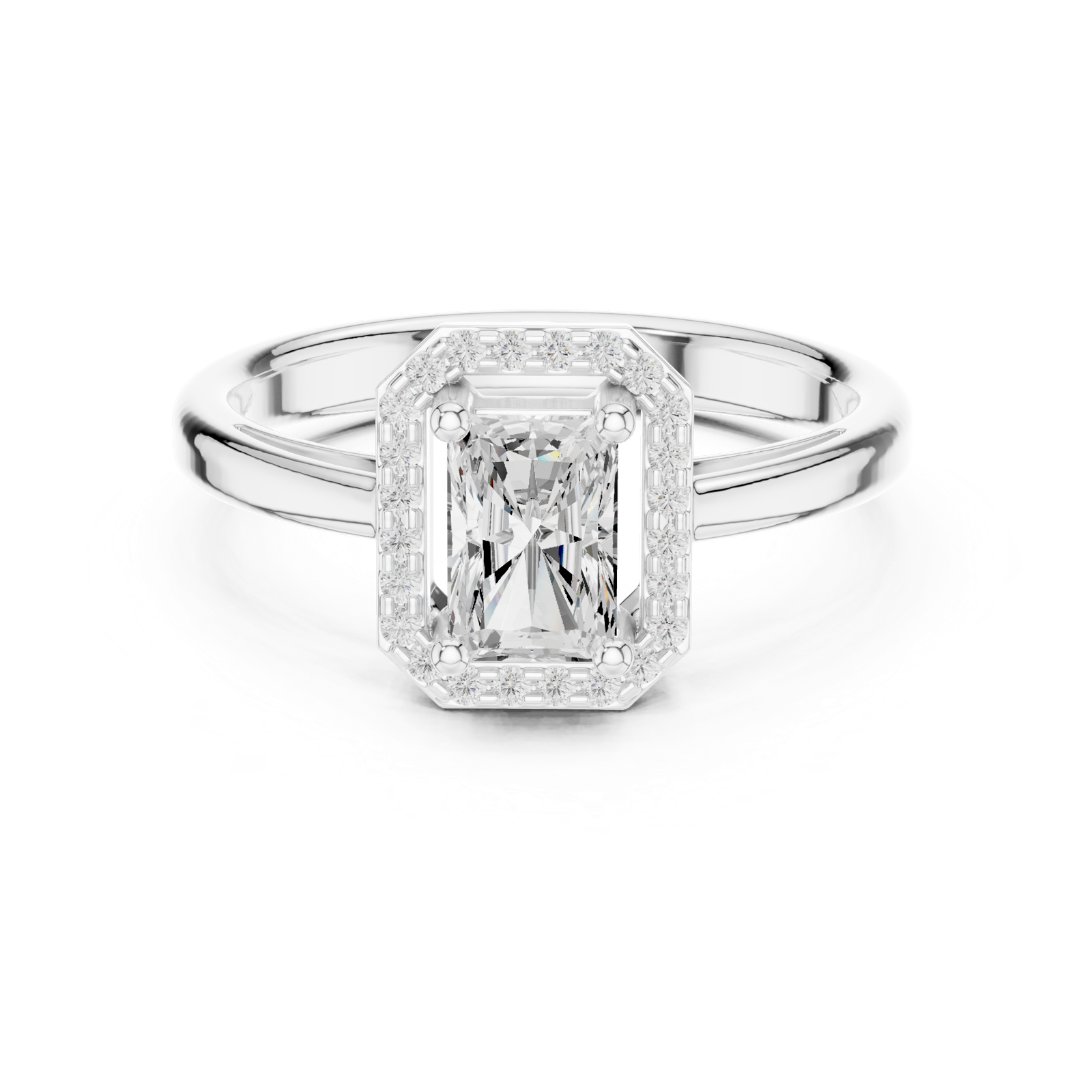 Gold Ring DDLR-472, White Gold, view 4