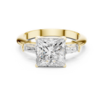 Gold Jewelry L35-67, Princess center stone, Yellow Gold, view 4