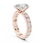 Gold Jewelry L35-63, Oval center stone, Rose Gold, view 1