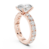 Gold Jewelry L35-63, Oval center stone, Rose Gold, view 1