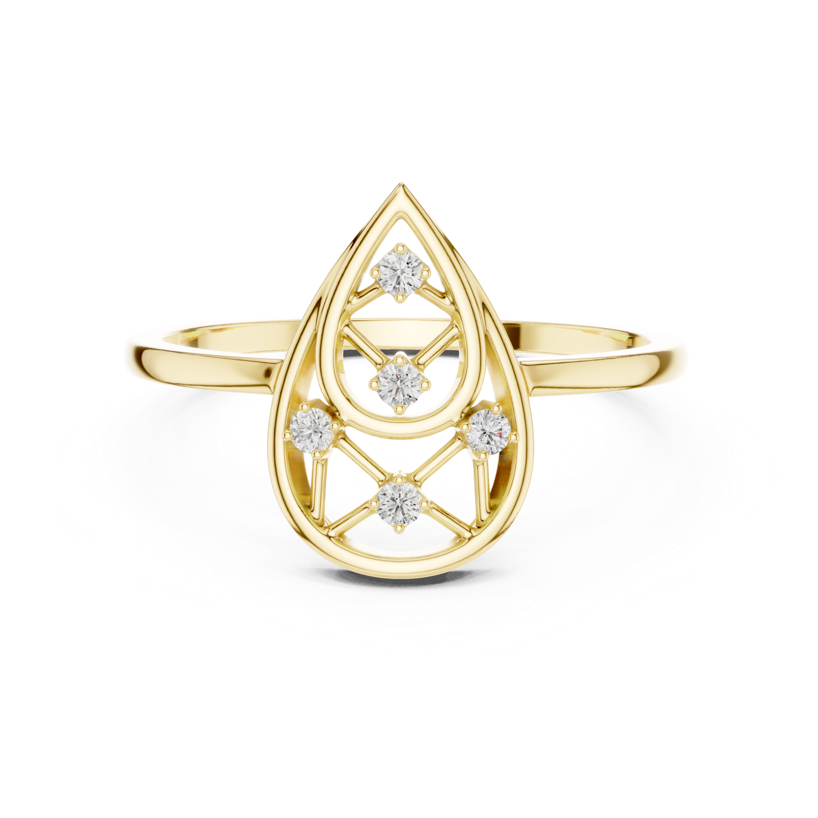 Gold Ring DR-6235, Yellow Gold