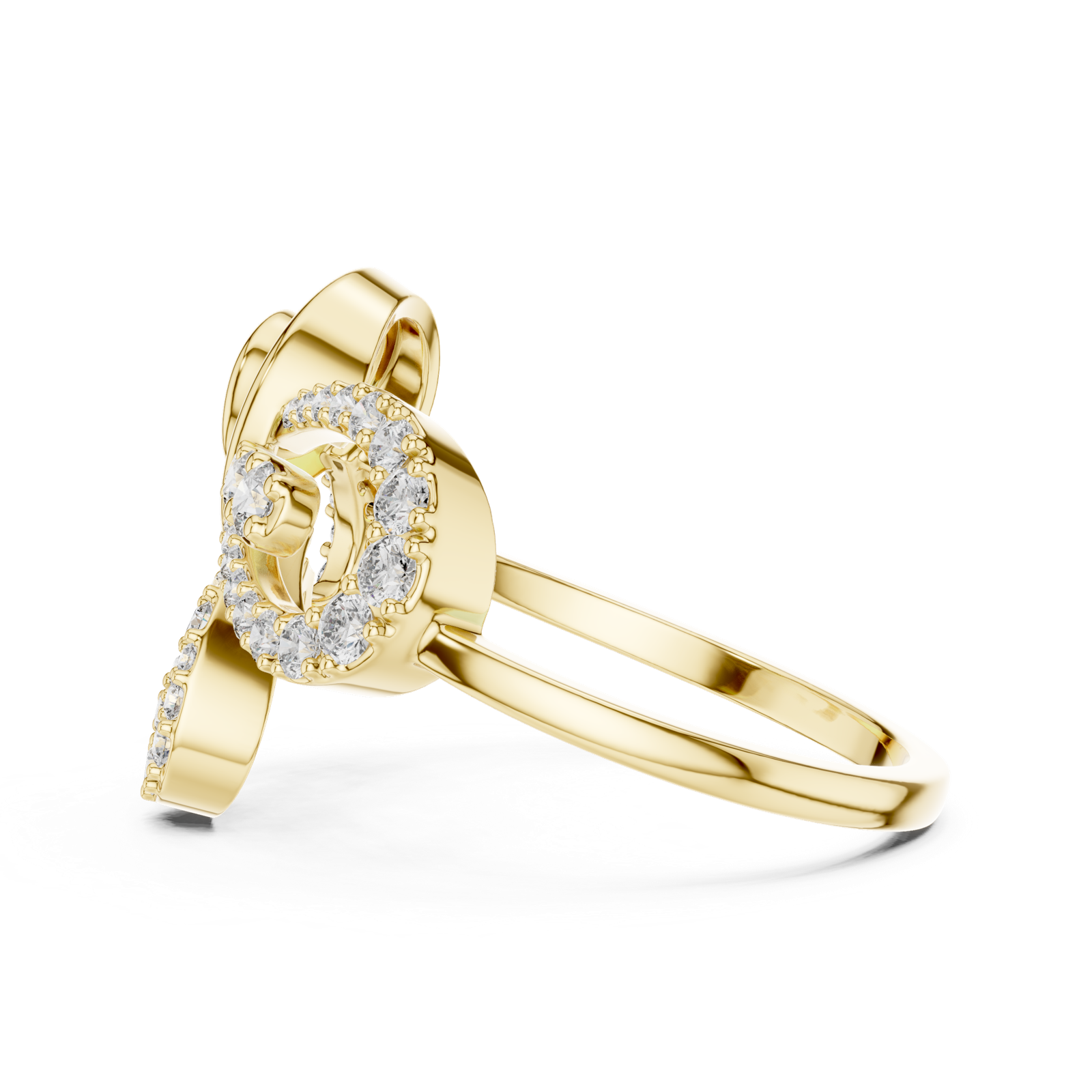 Gold Ring LR-01 (53), Yellow Gold, view 3