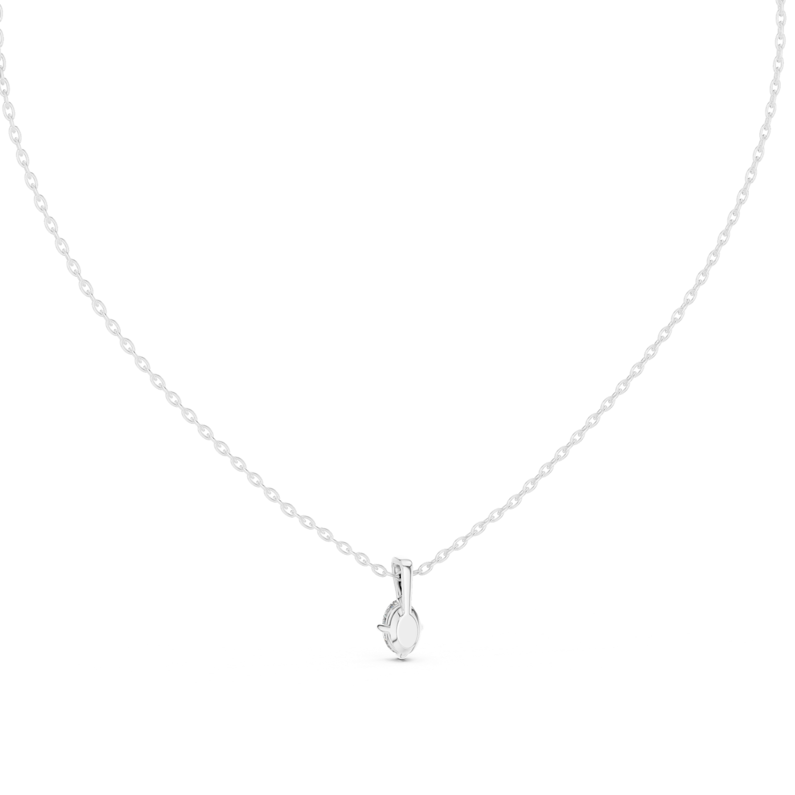 Gold Pendant GPD-0048, White Gold, view 4