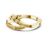 Gold Ring DDLR-737, Yellow Gold, view 4