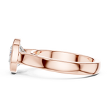 Gold Jewelry L36-3, Cushion center stone, Rose Gold, view 3