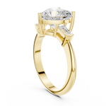 Gold Jewelry L35-67, Heart center stone, Yellow Gold, view 1