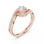 Gold Ring DDLR-594, Rose Gold, view 2