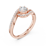 Gold Ring DDLR-594, Rose Gold, view 2