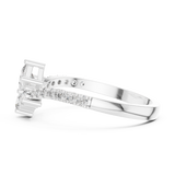 Gold Ring HLR-44, White Gold, view 3