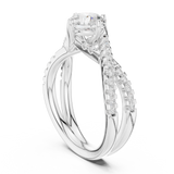Gold Ring DDLR-666, White Gold, view 1