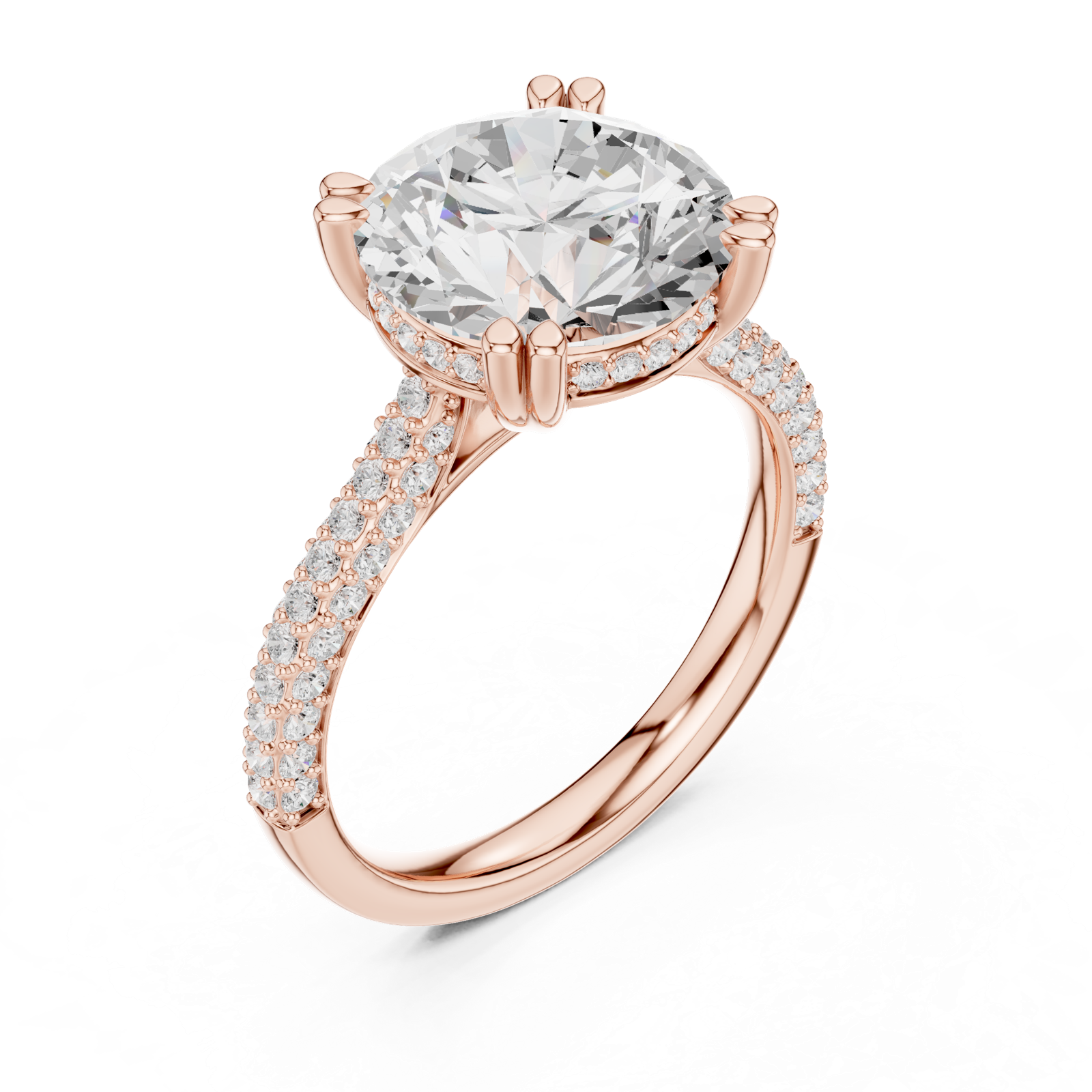 Gold Ring DDLR-960, Rose Gold, view 2