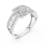 Gold Ring LR-01 (18), White Gold, view 2