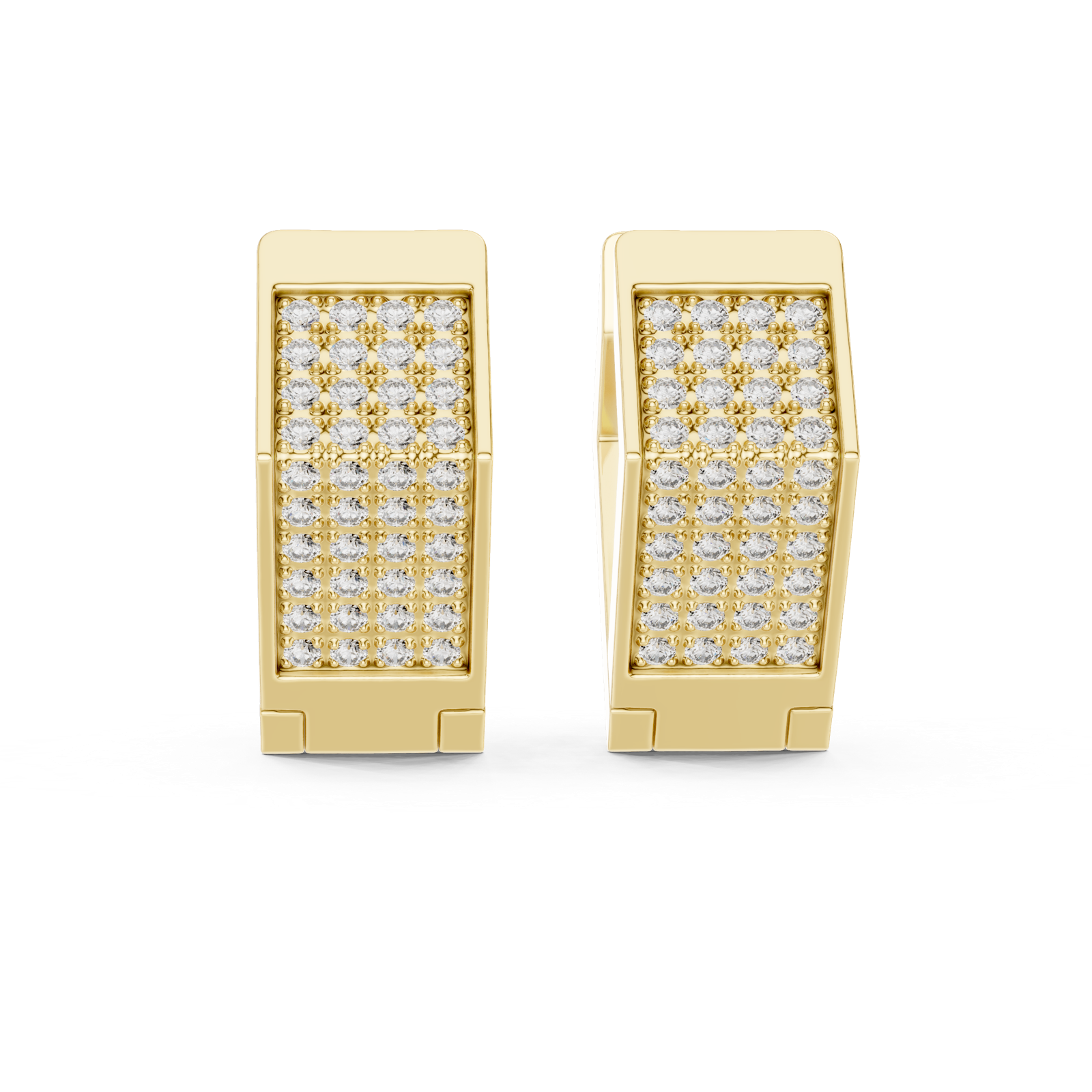 Gold Earrings L03-5, Yellow Gold, view 4