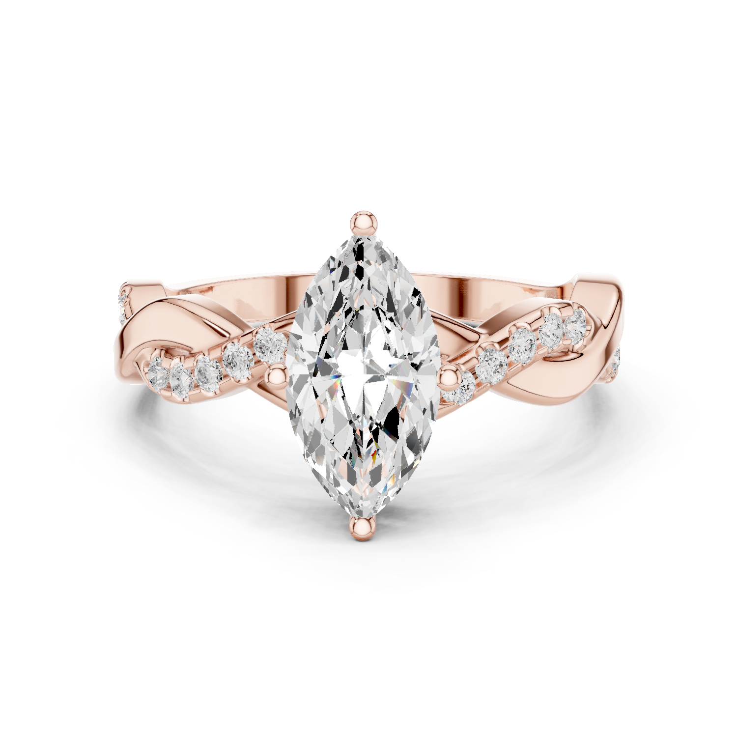 Gold Ring DDLR-1104, Rose Gold