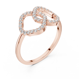 Gold Ring DR-6314, Rose Gold, view 2