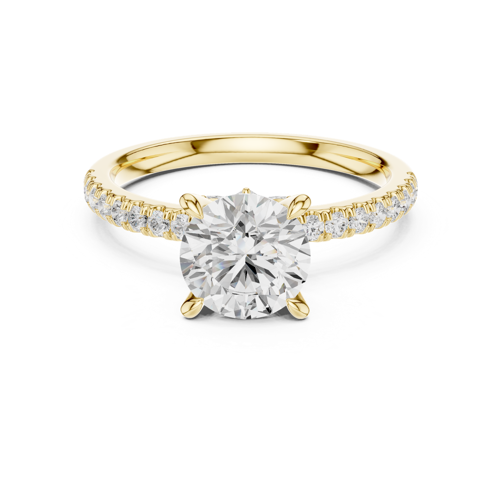 Gold Ring DDLR-1016, Yellow Gold, view 4