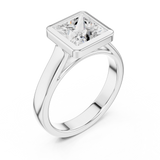 Gold Jewelry L36-3, Princess center stone, White Gold, view 2
