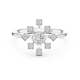 Gold Ring ALR-208, White Gold, view 4