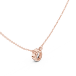 Gold Jewelry DDPS-001, Oval center stone, Rose Gold, view 2