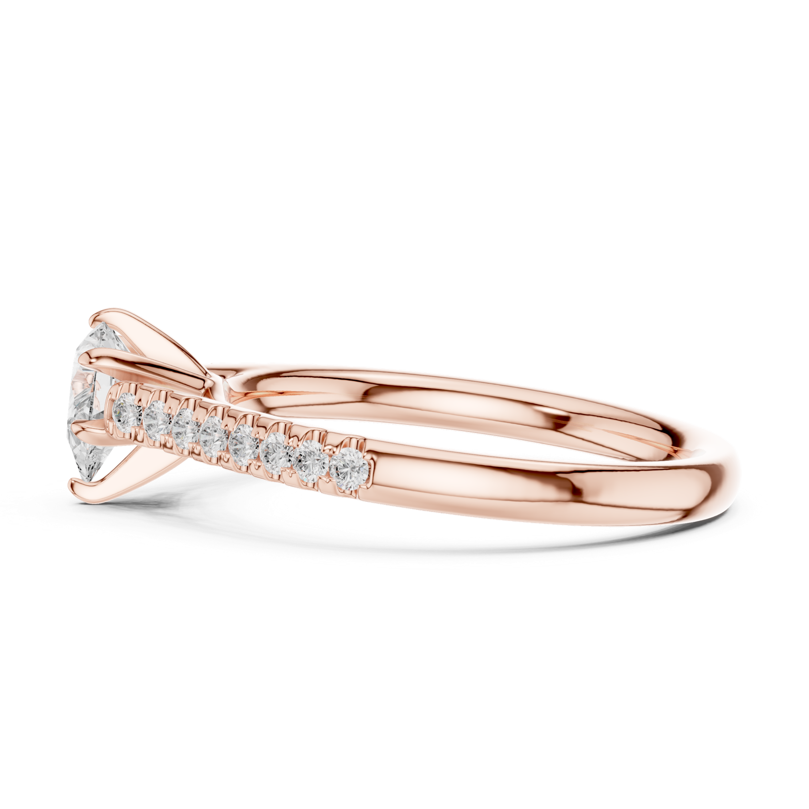 Gold Ring DDLR-586, Rose Gold, view 3