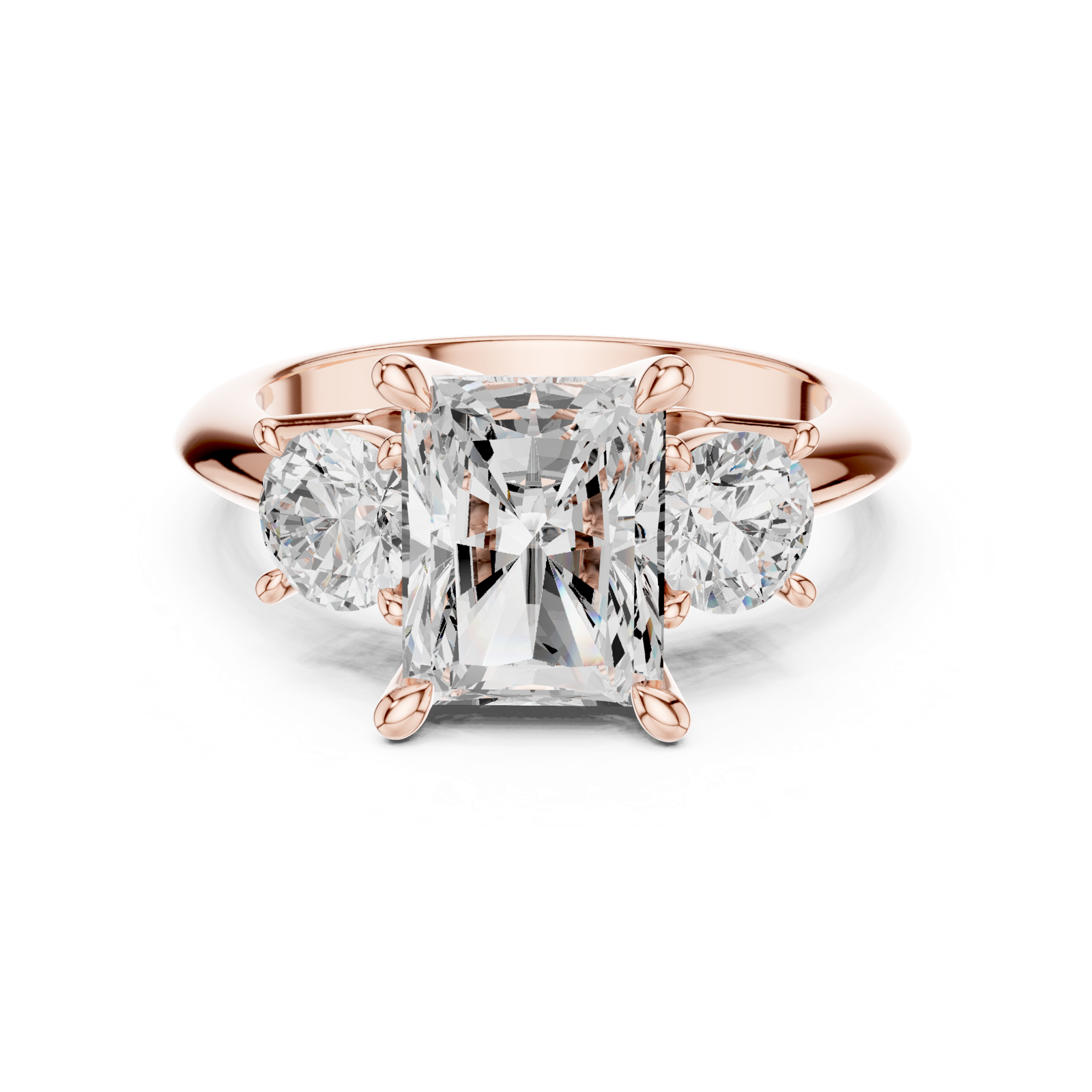 Gold Ring DDLR-905, Rose Gold, view 4