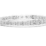 14K Solid Gold Lab Diamond Bracelet, White Gold, view 3