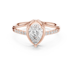 Gold Ring DDLR-517, Rose Gold, view 4