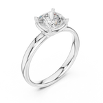 Gold Jewelry, Cushion center stone, White Gold, view 2