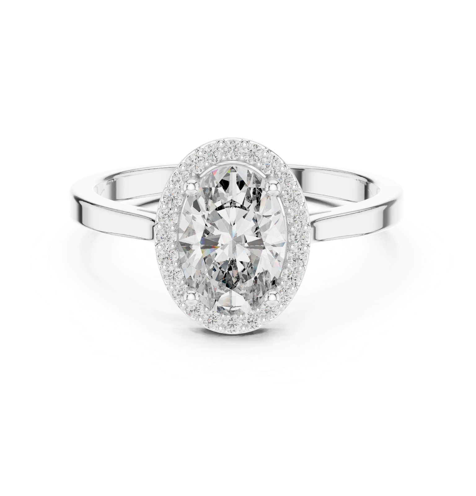 Gold Ring ALR-116, White Gold, view 4