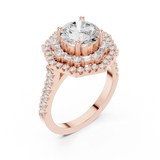 Gold Ring DDLR-326, Rose Gold, view 2
