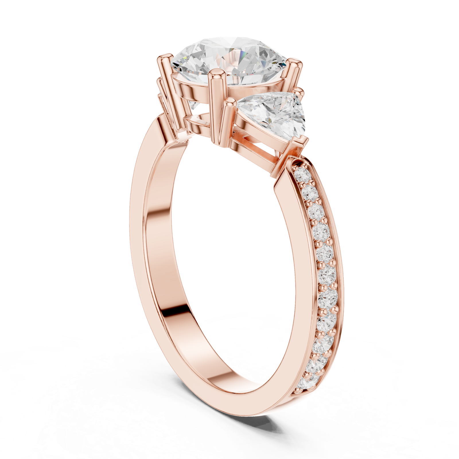 Gold Ring DDLR-264, Rose Gold, view 1