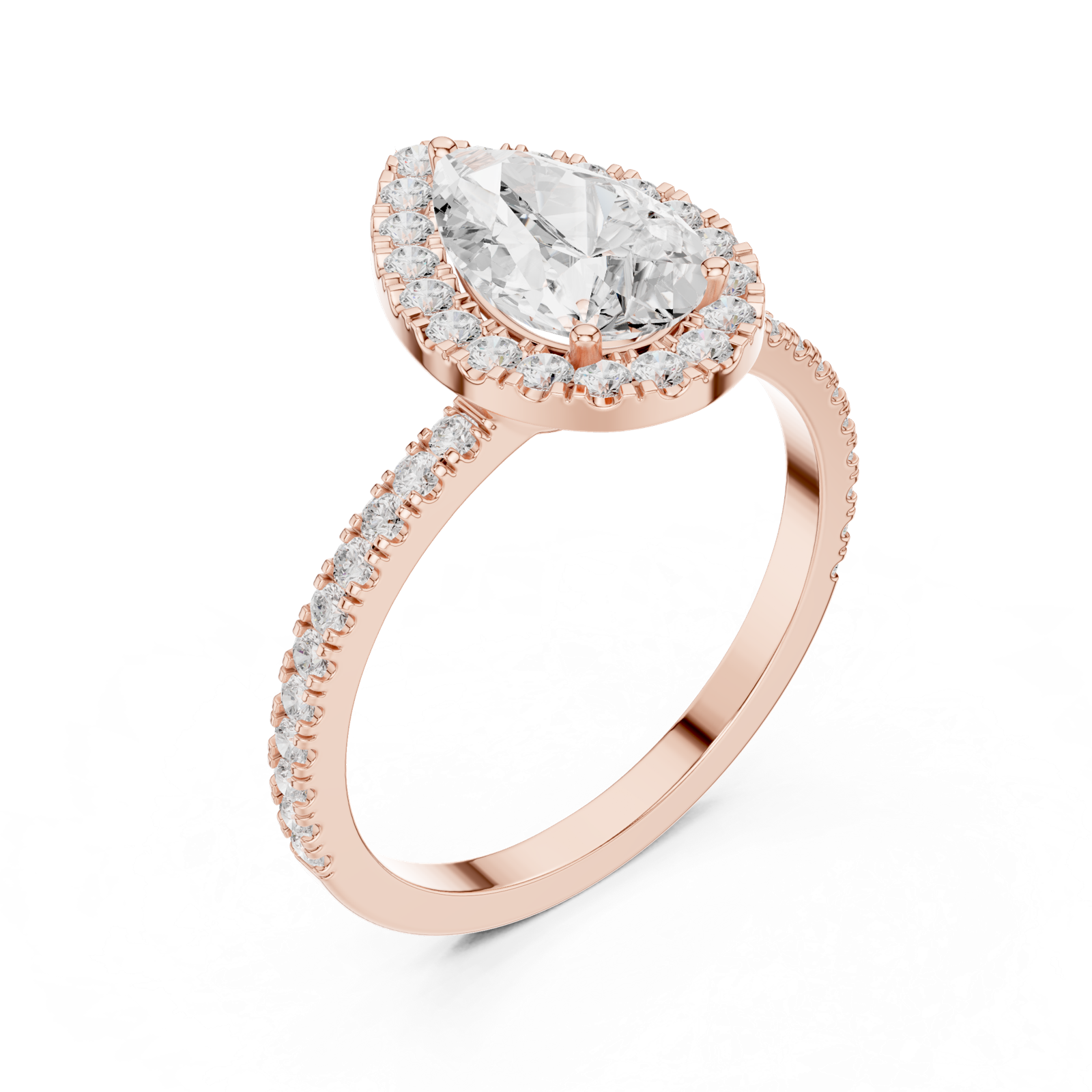 Gold Ring DDLR-1085, Rose Gold, view 2
