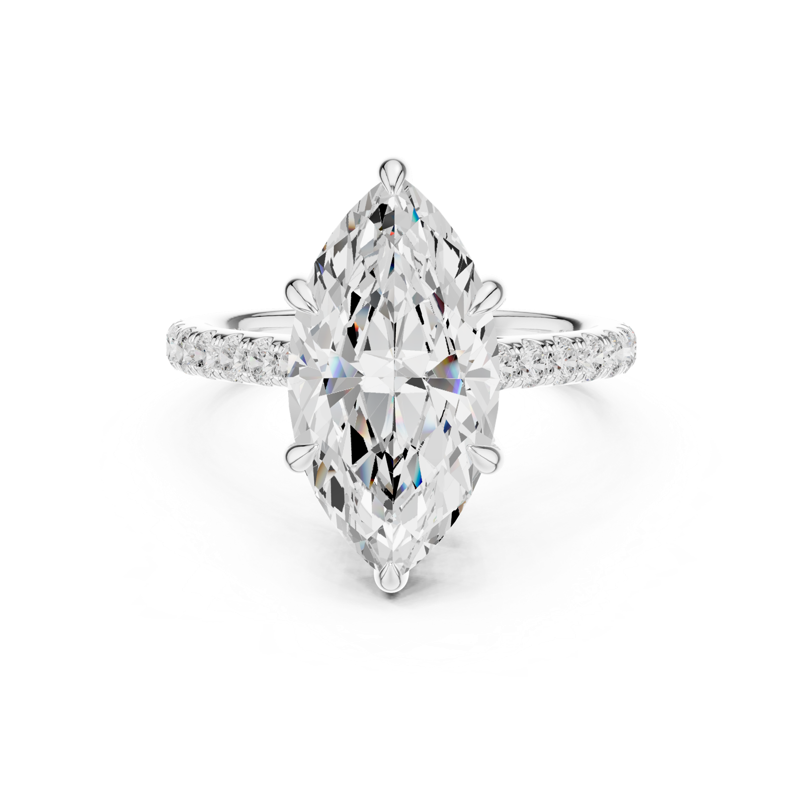 Gold Ring DDLR-1026, White Gold, view 4