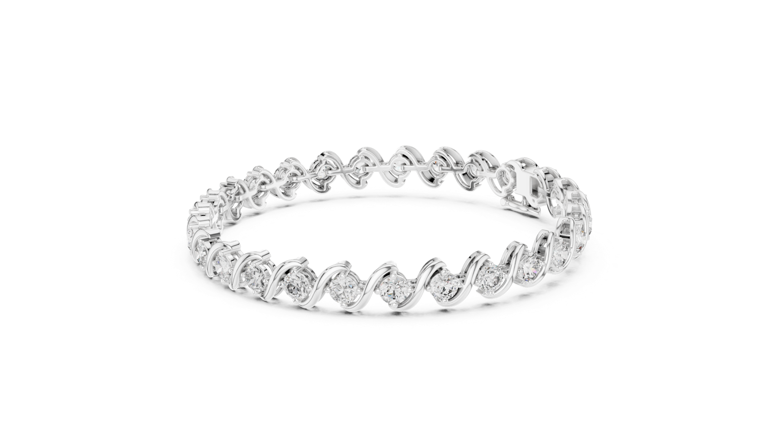Gold Bracelet FBR0137-2, White Gold, view 1