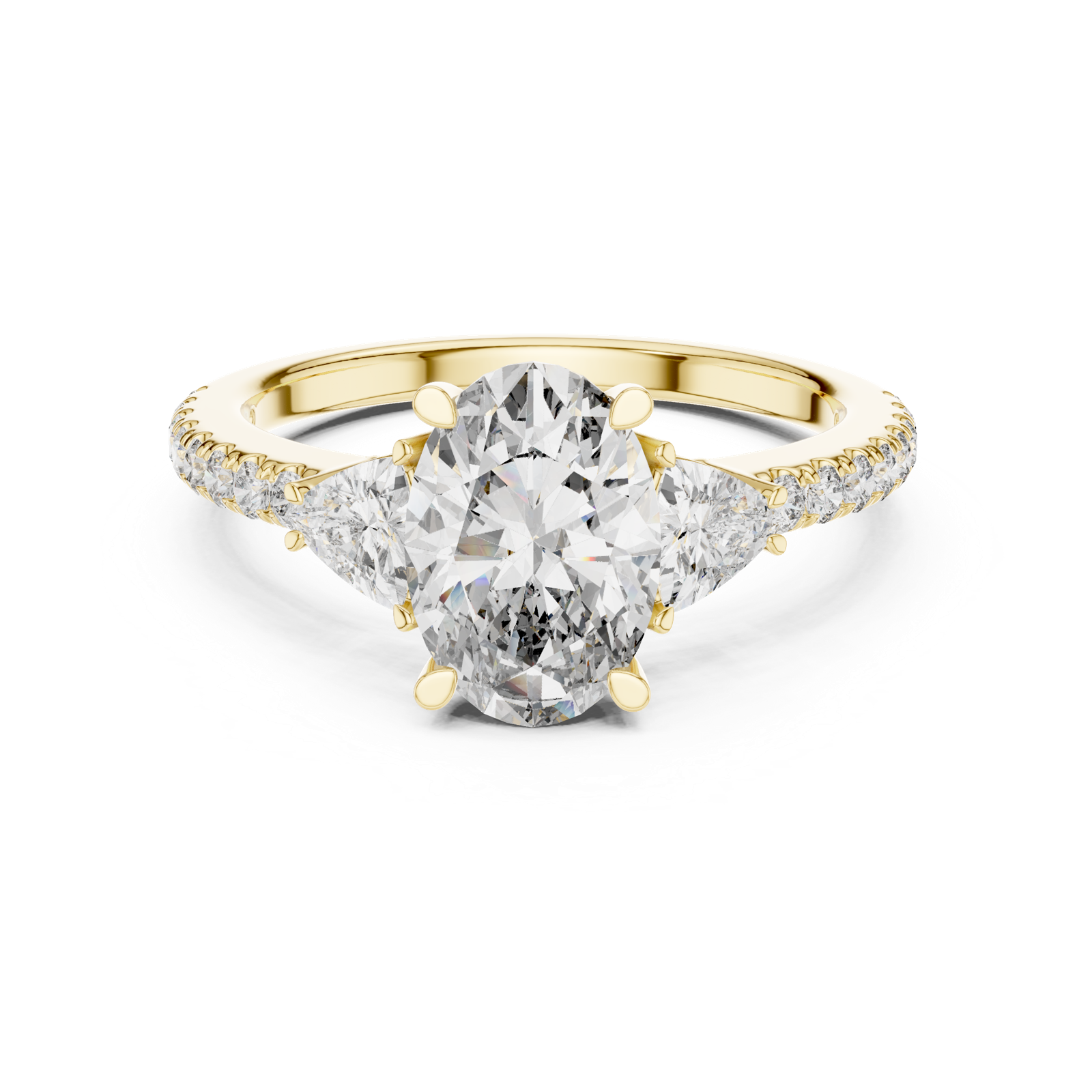 Gold Ring DDLR-184, Yellow Gold, view 4