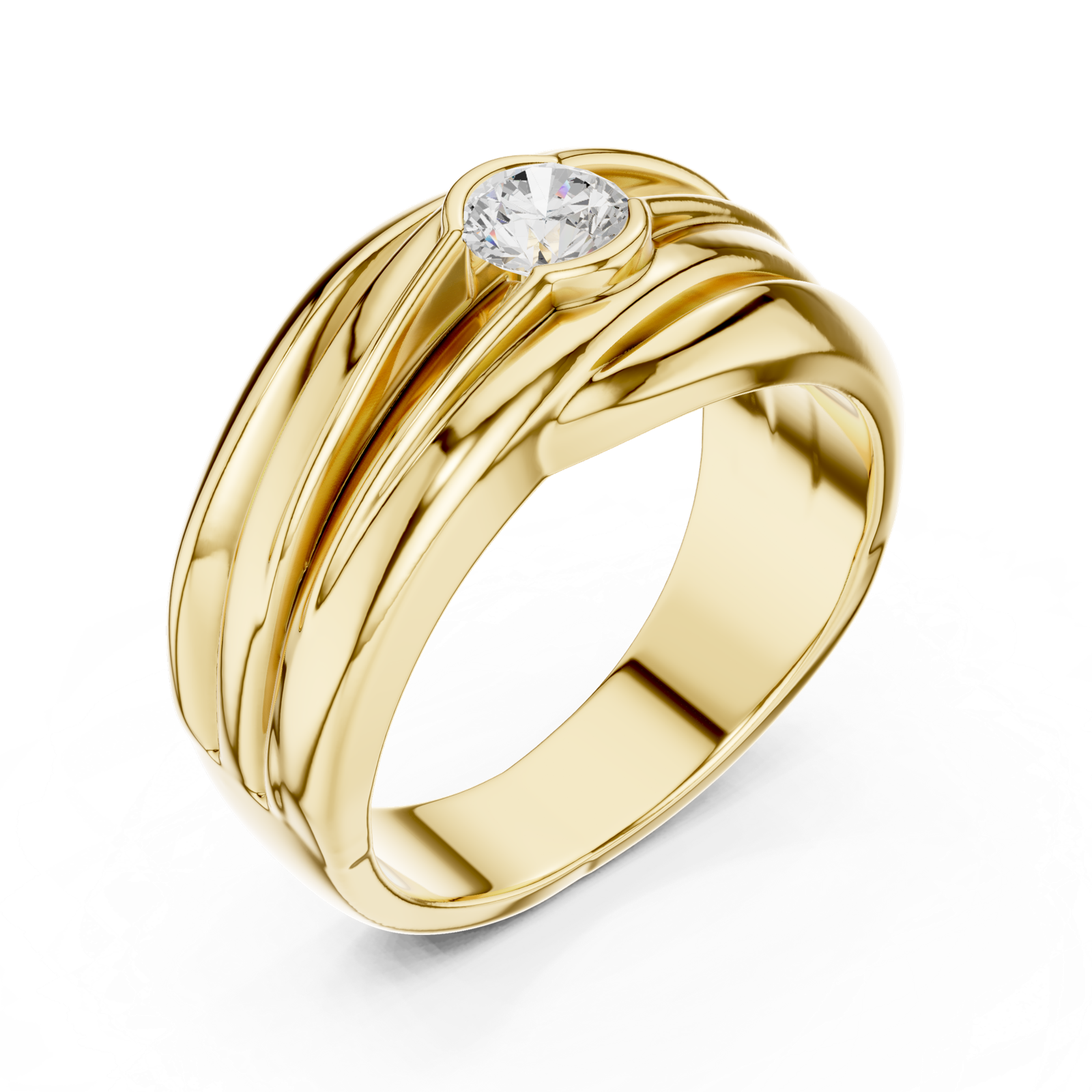 Gold Men's Ring GGR-0020, Yellow Gold, view 2